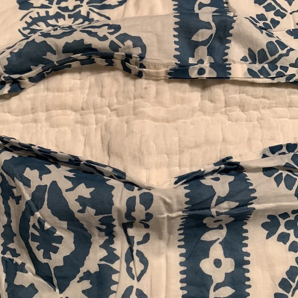 2 Pottery Barn Floral Pillows Shams